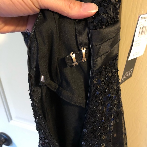 NWT Black Strapless Cocktail Dress - Picture 3 of 10